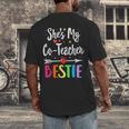 Matching Co-Teacher Best Friend She's My Bestie Work Team Men's Back Print T-Shirt, funny design Matching Co-Teacher Best Friend She's My Bestie Work Team Men's Back Print T-Shirt, funny design