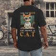 I Did The Math The Answer Is Cats Math Cat Teacher Men's Back Print T-Shirt, funny design I Did The Math The Answer Is Cats Math Cat Teacher Men's Back Print T-Shirt, funny design
