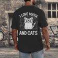 Math And Cats Apparel For Teachers Students Cat Lovers Men's Back Print T-Shirt, funny design Math And Cats Apparel For Teachers Students Cat Lovers Men's Back Print T-Shirt, funny design