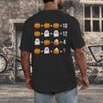 Math Teacher Halloween Equation Pumpkin Ghost Candy Corn Men's Back Print T-Shirt, funny design Math Teacher Halloween Equation Pumpkin Ghost Candy Corn Men's Back Print T-Shirt, funny design