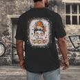 Messy Bun Spooky Teacher Bleached Halloween Teachers Men's Back Print T-Shirt, funny design