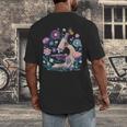 Microscope Flower Butterfly Biology Science Teacher Student Men's Back Print T-Shirt, funny design