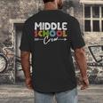 Middle School Crew Retro Teacher Student Vintage Men's Back Print T-Shirt, funny design Middle School Crew Retro Teacher Student Vintage Men's Back Print T-Shirt, funny design