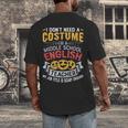 Middle School English Teacher Halloween Costume For Men Women Men's Back Print T-Shirt, funny design Middle School English Teacher Halloween Costume For Men Women Men's Back Print T-Shirt, funny design