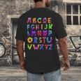 Monster ABC Cute Alphabet Halloween Teacher Costume Kids Men's Back Print T-Shirt, funny design Monster ABC Cute Alphabet Halloween Teacher Costume Kids Men's Back Print T-Shirt, funny design