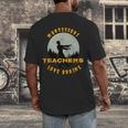 Montessori Teachers Love Brains Halloween Novelty Men Women Men's Back Print T-Shirt, funny design