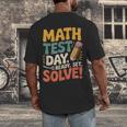 Motivational Math Test Day Shirt Testing Shirts For Teachers Men's Back Print T-Shirt, funny design