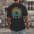 Musical Teacher Teaching Music Is My Jam Rainbow Tie Dye Men's Back Print T-Shirt, funny design