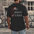 Nice Naughty Teacher Christmas List Instructor Santa Claus Men Women Men's Back Print T-Shirt, funny design Nice Naughty Teacher Christmas List Instructor Santa Claus Men Women Men's Back Print T-Shirt, funny design