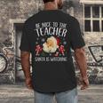 Be Nice To The Teacher Santa Is Watching School Christmas Men's Back Print T-Shirt, funny design Be Nice To The Teacher Santa Is Watching School Christmas Men's Back Print T-Shirt, funny design