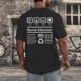 Nurse Educator Shirt Men Women Nursing Instructor Teacher Men's Back Print T-Shirt, funny design