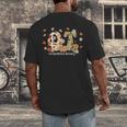 Occupational Therapy Fall Autumn Pumpkin Flower OTA Teacher Men's Back Print T-Shirt, funny design