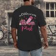 In October We Wear Pink Apple Teacher Daisy Breast Cancer Men's Back Print T-Shirt, funny design