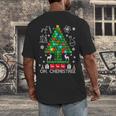 Oh Chemistree Scientist Chemical Christmas Xmas Teacher Men's Back Print T-Shirt, funny design