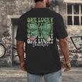 One Lucky Teacher Coquette Bow St Patricks Day Teacher Men's Back Print T-Shirt, funny design