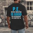PE Teacher Art For Men Women Gym Teacher Appreciation Men's Back Print T-Shirt, funny design PE Teacher Art For Men Women Gym Teacher Appreciation Men's Back Print T-Shirt, funny design