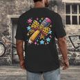 Pencil Leopard Coquette Bow Teacher Life Back To School Men's Back Print T-Shirt, funny design