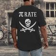 Pi Day Pi Rate Pirate For Teachers Men's Back Print T-Shirt, funny design