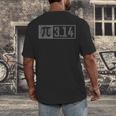 Pi Shirt For Teacher Vintage 314 Pi Digits Happy Pi Day Men's Back Print T-Shirt, funny design Pi Shirt For Teacher Vintage 314 Pi Digits Happy Pi Day Men's Back Print T-Shirt, funny design