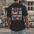 Play Is Learning Educational Teacher Women Men's Back Print T-Shirt, funny design