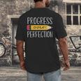 Progress Over Perfection Motivational Back To School Teacher Men's Back Print T-Shirt, funny design Progress Over Perfection Motivational Back To School Teacher Men's Back Print T-Shirt, funny design