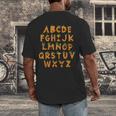 Pumpkin ABC Halloween Alphabet Costume School Teacher Kids Men's Back Print T-Shirt, funny design
