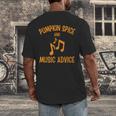 Pumpkin Spice And Music Advice Music Teacher Halloween Men's Back Print T-Shirt, funny design Pumpkin Spice And Music Advice Music Teacher Halloween Men's Back Print T-Shirt, funny design