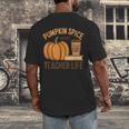 Pumpkin Spice And Teacher Life Halloween Teacher Men's Back Print T-Shirt, funny design Pumpkin Spice And Teacher Life Halloween Teacher Men's Back Print T-Shirt, funny design