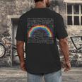Rainbow Math Equation Teacher Nerd Retro LGBT Gay Pride Flag Men's Back Print T-Shirt, funny design