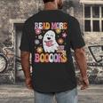 Read More Books Groovy Halloween Teacher Women Men's Back Print T-Shirt, funny design