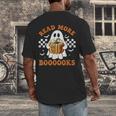 Read More Books Halloween Retro Pumpkin Reading Fall Teacher Men's Back Print T-Shirt, funny design