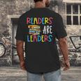 Readers Are Leaders Reading Book Lover Teacher Women Men Kid Men's Back Print T-Shirt, funny design