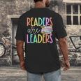 Readers Are Leaders Reading Book Lovers Teacher Women Kids Men's Back Print T-Shirt, funny design Readers Are Leaders Reading Book Lovers Teacher Women Kids Men's Back Print T-Shirt, funny design