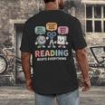 Reading Beats Everything Teacher Rock Paper Scissors Men's Back Print T-Shirt, funny design Reading Beats Everything Teacher Rock Paper Scissors Men's Back Print T-Shirt, funny design
