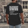 Relationship Status Taken By Super Hot Teacher Men's Back Print T-Shirt, funny design