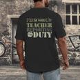 Retro Back To School Women Old Camo Preschool Teacher Men's Back Print T-Shirt, funny design