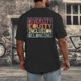 Retro Diversity Equity Inclusion Belonging DEIB Teacher Men's Back Print T-Shirt, funny design Retro Diversity Equity Inclusion Belonging DEIB Teacher Men's Back Print T-Shirt, funny design