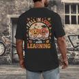 Retro Fall In Love With Learning Pumpkin Leaf Teacher Autumn Men's Back Print T-Shirt, funny design Retro Fall In Love With Learning Pumpkin Leaf Teacher Autumn Men's Back Print T-Shirt, funny design