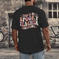 Retro Halloween This Is My Spooky School Teacher Costume Men's Back Print T-Shirt, funny design Retro Halloween This Is My Spooky School Teacher Costume Men's Back Print T-Shirt, funny design