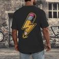 Retro Pencil Pencil Back To School Teacher Student Men's Back Print T-Shirt, funny design Retro Pencil Pencil Back To School Teacher Student Men's Back Print T-Shirt, funny design