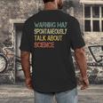 Retro Scientist Warning May Talk About Science Teacher Men's Back Print T-Shirt, funny design Retro Scientist Warning May Talk About Science Teacher Men's Back Print T-Shirt, funny design