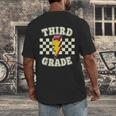 Retro Third Grade Teacher Lightning Bolt Pencil Teacher Kids Men's Back Print T-Shirt, funny design Retro Third Grade Teacher Lightning Bolt Pencil Teacher Kids Men's Back Print T-Shirt, funny design