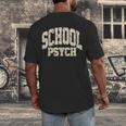 Retro Wildflower School Psych Teacher School Psychologist Men's Back Print T-Shirt, funny design Retro Wildflower School Psych Teacher School Psychologist Men's Back Print T-Shirt, funny design