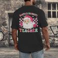 Santa Favorite Teacher Shirt Teacher Christmas Men's Back Print T-Shirt, funny design Santa Favorite Teacher Shirt Teacher Christmas Men's Back Print T-Shirt, funny design