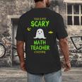 Scary Math Teacher Costume Halloween Lazy Easy Christmas Men's Back Print T-Shirt, funny design Scary Math Teacher Costume Halloween Lazy Easy Christmas Men's Back Print T-Shirt, funny design