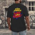 School Counselor Teacher Superhero Superpower Comic Book Men's Back Print T-Shirt, funny design School Counselor Teacher Superhero Superpower Comic Book Men's Back Print T-Shirt, funny design