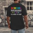 School Psychologist Is a Work Of Heart Teacher LSSP Doctor Men's Back Print T-Shirt, funny design School Psychologist Is a Work Of Heart Teacher LSSP Doctor Men's Back Print T-Shirt, funny design