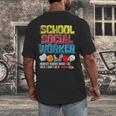 School Social Worker Teacher Caseworker Public Servant LSW Men's Back Print T-Shirt, funny design