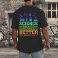 Science Teacher Because Figuring Things Out Is Better Than Men's Back Print T-Shirt, funny design