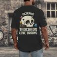 Science Teachers Love Brains Teachers Halloween Men's Back Print T-Shirt, funny design
